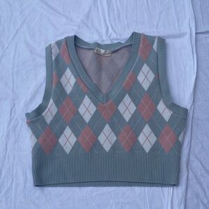 Altar’d State Argyle Knit Sweater Vest
